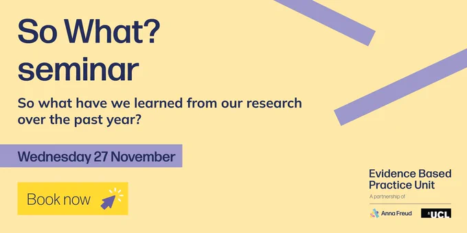 So What? seminar. So what have we learned from our research over the past year? Wednesday 27 November. Book now.