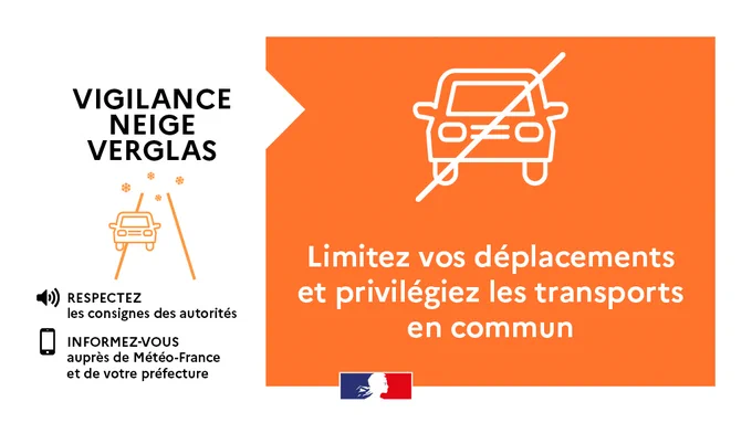 Limitez vos déplacements et privilégiez les transports en commun.