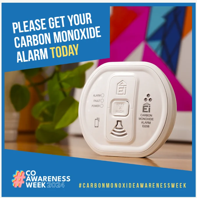 Please get your Carbon Monoxide alarm today - Image Carbon Monoxide alarm