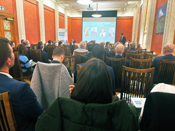 Belfast Region City Deal panel discussion in the Long Gallery, Stormont