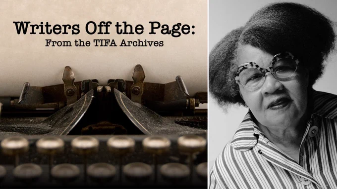 Writers Off the Page: From the TIFA Archives and a photo of Jamaica Kincaid