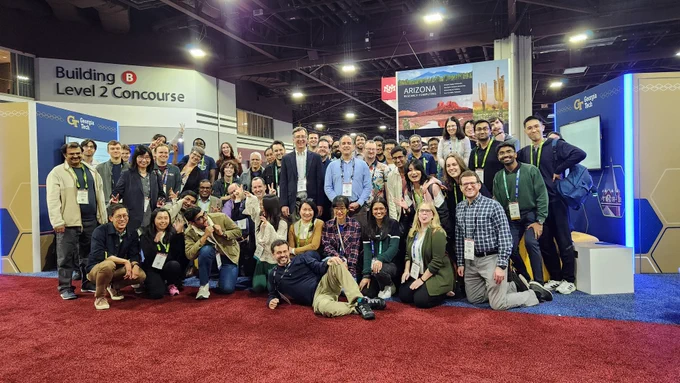 Group photos of Georgia Tech researchers at SC24, held Nov. 17-22 in Atlanta