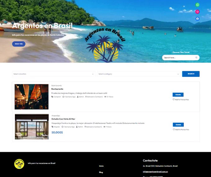 site argentos en Brasil