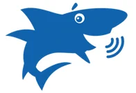 Icon of a shark, smiling