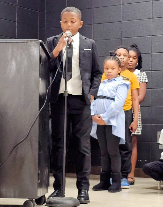 Brice Dozier recites the Sims Scholar Creed!