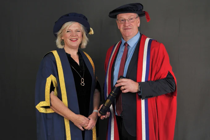 Paul Roberts with VC Clare Marchant