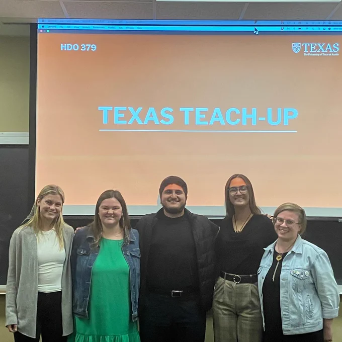 📣 Shoutout to the Human Dimensions of Organizations (HDO) 379 student capstone group, who focused on enhancements to our Texas Teach-Up observation event! HDO at UT Austin

📣 They delivered their final client presentation yesterday and have absolutely nailed this project! Special thanks to Amy Nathan Wright for making this opportunity possible.