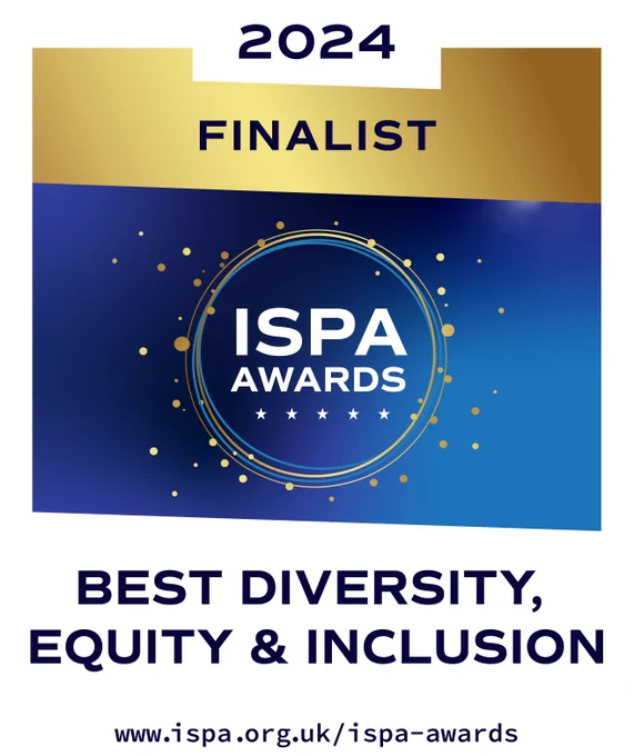 A graphic to illustrate we are finalists in the ISPA Awards