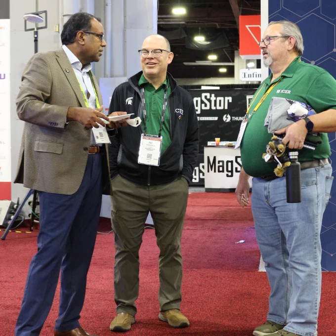 Srinivas Aluru and Booth Guests