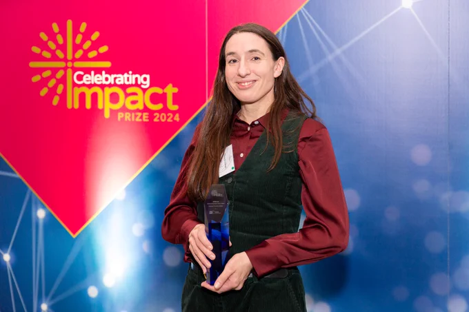 Outstanding Public Policy Impact winner Professor Charlotte O’Brien, University of York. 

Image credit: Anthony Sajdler