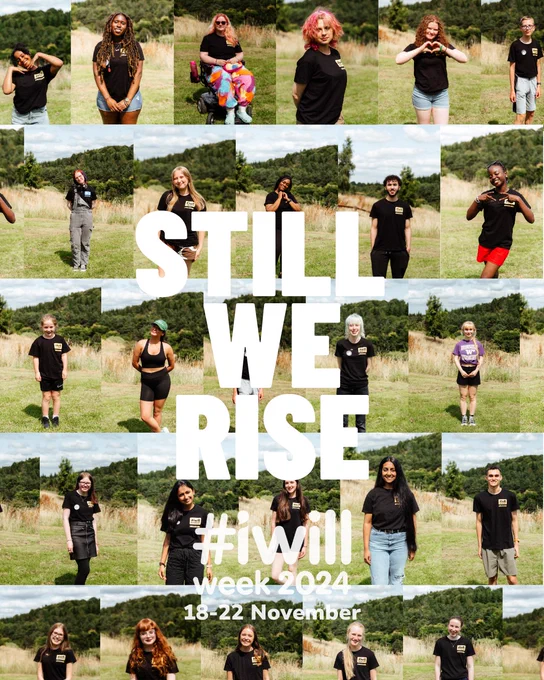 #StillWeRise, collage of young people for #iwill week 2024, 18-22 November.