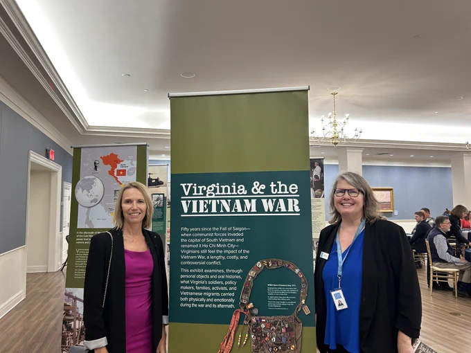 Emilie Raymond and VMHC curator