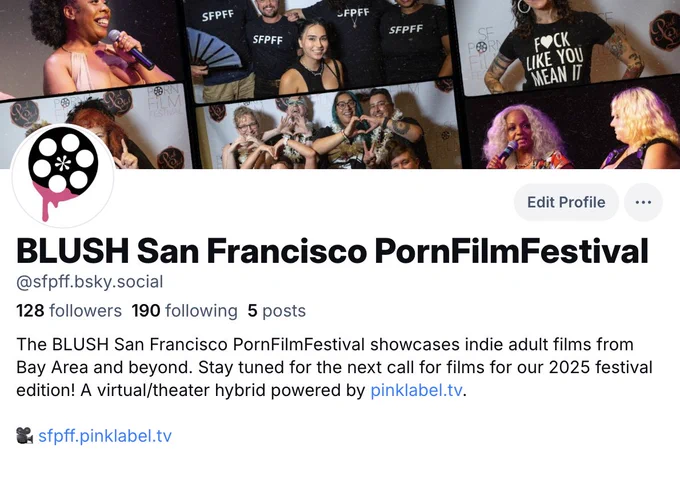 Screenshot of a profile page