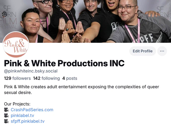 screenshot of profile page