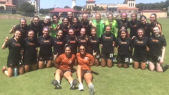 Kelly with her club soccer team