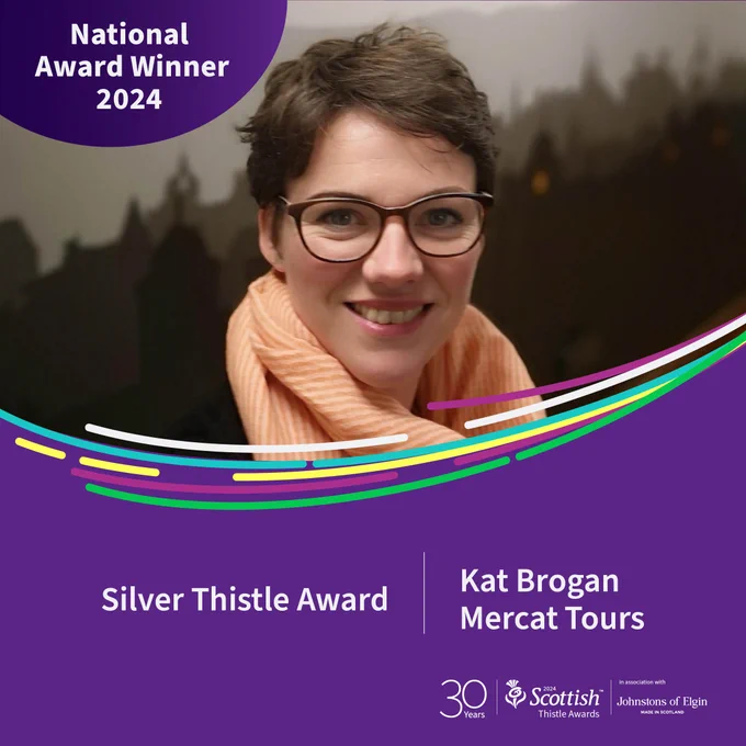 Social media tile to announce Kat Brogan as winner of the Silver Thistle Award