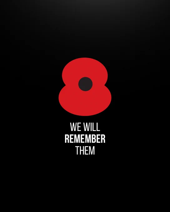 Remembrance Day graphic. We will remember them.