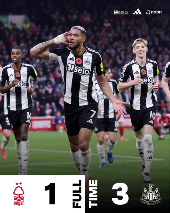 FULL-TIME | Forest 1 Newcastle United 3