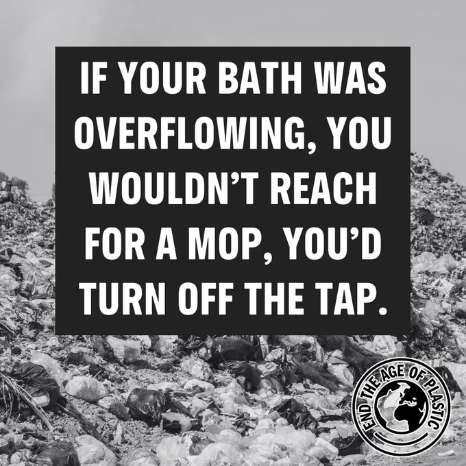 If your bath was overflowing, you wouldn't reach for a mop, you'd turn off the tap.