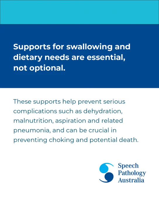 Speech pathologists and dietitians urge Minister Shorten to update the NDIS Supports lists to ensure people with disability can eat and drink safely.