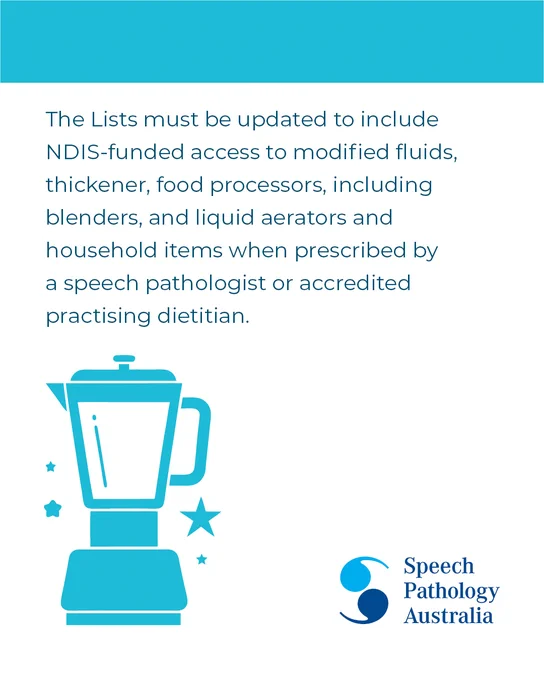 Speech pathologists and dietitians urge Minister Shorten to update the NDIS Supports lists to ensure people with disability can eat and drink safely.