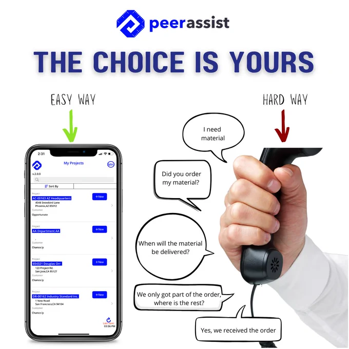 PeerAssist Is The Easy Choice For Construction Purchasing