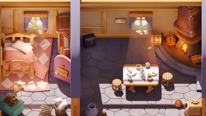 Inspired by a game that I greatly enjoyed during my childhood.Based on the official 2d artwork, I created a detailed 3D version. Attempt to recreate the warm and endearing atmosphere of their home as depicted in the original work. 子供の頃に非常に楽しんだゲームをもとに、私は官方的な2Dアートワークを参考に、詳細な3Dバージョンを作成しました。オリジナル作品に描かれた彼らの家の温かみと愛らしい雰囲気を再現しようと努めております。