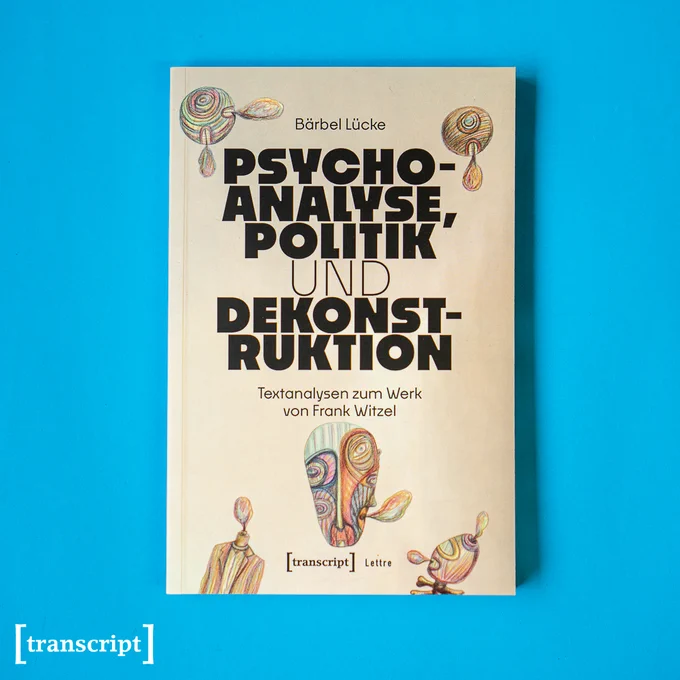 Das Buch-Cover von »Psychoanalyse, Politik und Dekonstruktion« auf blauem Hintergrund.
