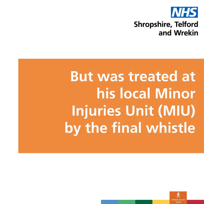 But was treated at his local Minor Injury Unit (MIU) by the final whistle.