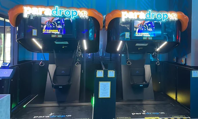 Two of Frontgrid ParadropVR POD's installed at Butlin's.