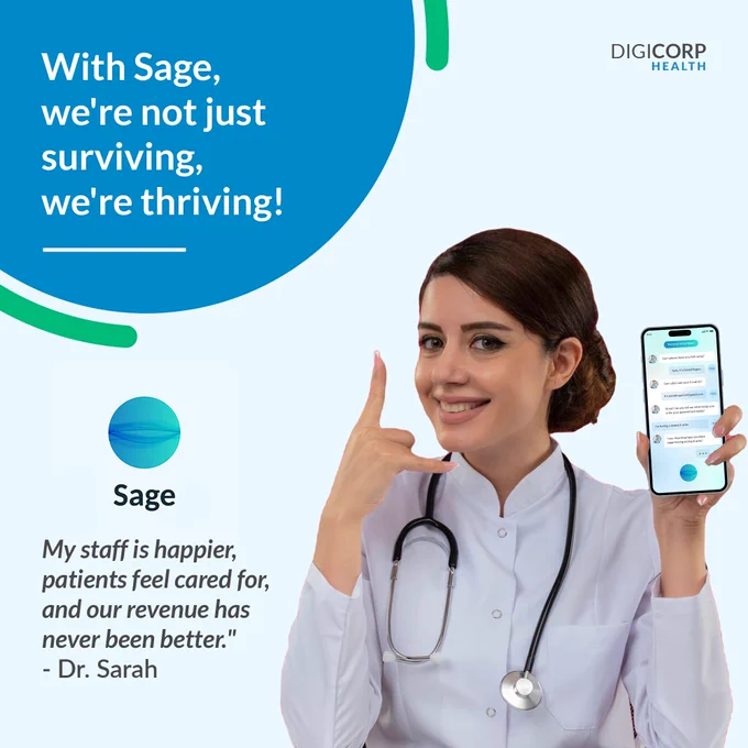 (2/2) When paperwork takes precious time away from patient care, it’s time for a change!

Book a Demo: https://digi-corp.com/sage/

#HealthcareInnovation #AIinHealthcare #PracticeGrowth #PatientFirst #Digicorp #DigicorpHealth