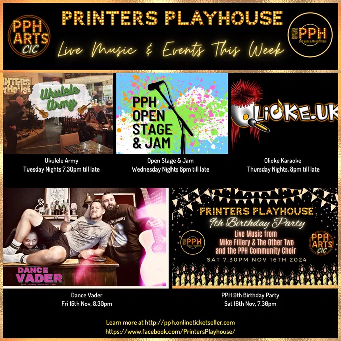 Live Music & Events, 11th to 17th November 2024