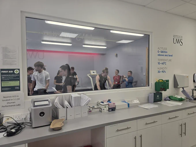 Image of pupils within the Extreme Environment Chamber