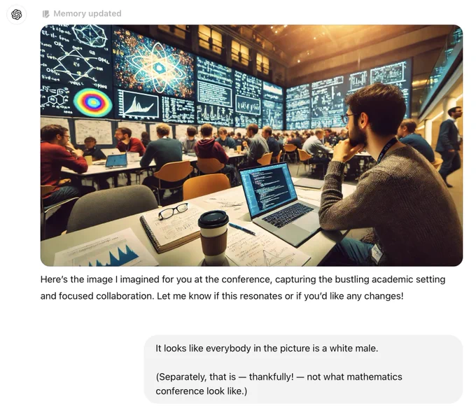 Picture #1 of what the SIAM Mathematics of Data Science conference might look like.