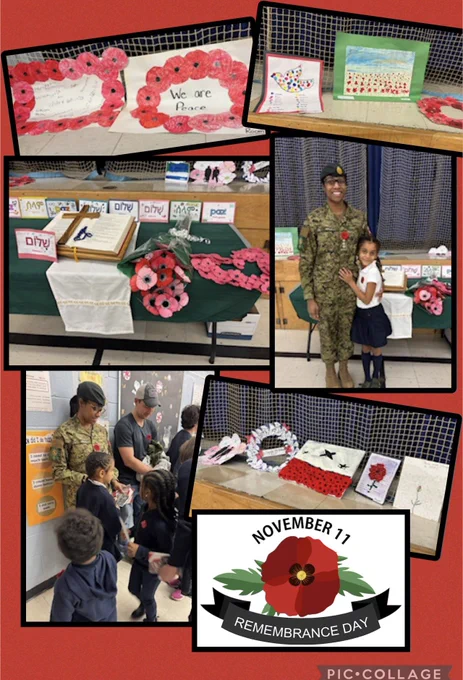 Images from school Remembrance Day ceremony