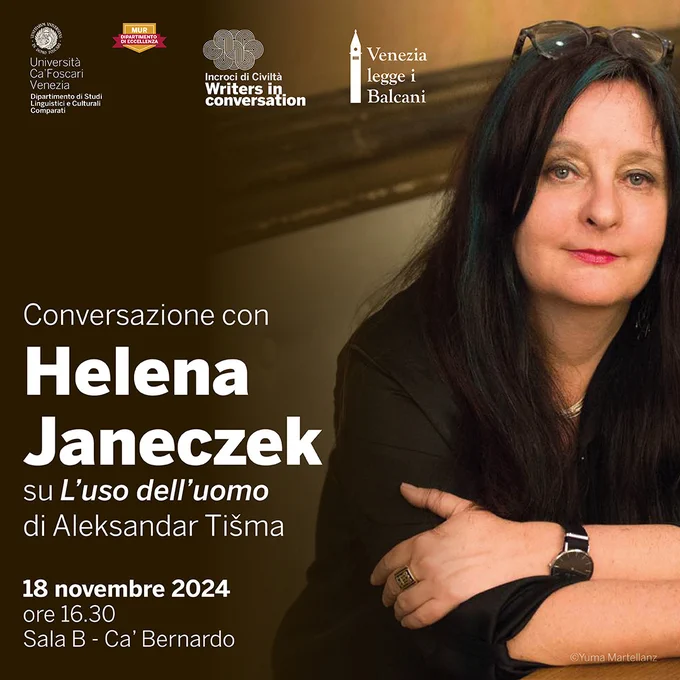 Helena Janeczek, locandina con foto.