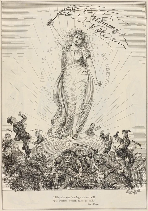 Ashley Hunter, ‘Women's Vote,’ New Zealand Graphic, 30 September 1893. Image courtesy of the Auckland Libraries Heritage Collections.