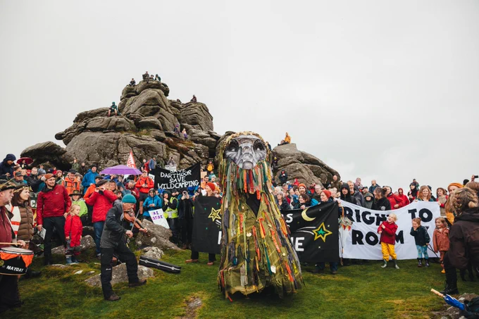 Hound Tor protest, image by Emma Stoner