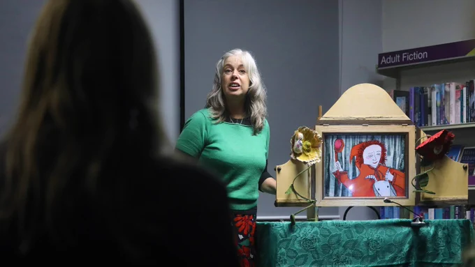 Storytelling performance in Crediton Library