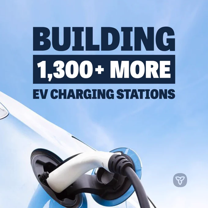 1,300 NEW charging stations coming to #Ontario ⚡️

With over 201,000 EVs on our roads, @sflecce announced a groundbreaking expansion of EV charging stations, focused on small and medium-sized communities across the province.

Learn more at https://georgepiriempp.ca/ontario-building-more-electric-vehicle-charging-stations/