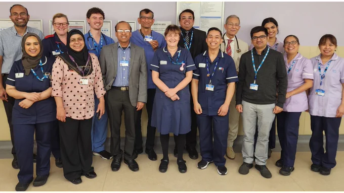 Our staff on the Stroke Unit gather for a team photograph