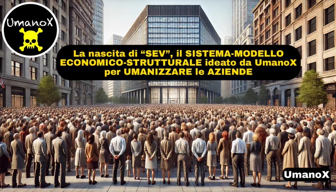 La nascita di “SEV”, il SISTEMA-MODELLO ECONOMICO-STRUTTURALE ideato da UmanoX per UMANIZZARE le AZIENDE

Premesse. Il caso dello Zyklon B: il Gas della Morte usato nelle Camere a Gas e gli interessi nascosti delle grandi Famiglie Finanziarie WARBURG E ROCKEFELLER. Chi ci ha veramente guadagnato?

C'è un tema che io desidererei trattare e di cui vorrei parlarvi che non è praticamente quasi mai affrontato da nessuno ma a cui riconosco un valore ed una profondità tale da trarne spunto per creare una metodologia pratica da applicare nell'ambito strutturale economico-finanziario in modo da depotenziarne la maggior parte dei lati negativi legate alle attività del “Sistema” perverso, anti-umano ed anti-etico delle società di capitali.
Se vi chiedete di cosa io diavolo stia parlando, dovrò iniziare dalla conclusione di questo discorso… ma seguitemi, vi prego. La “fine del discorso” è semplice: ho creato un SISTEMA-MODELLO PRATICO per UMANIZZARE LE AZIENDE E RENDERLE ETICHE. È un modello che s