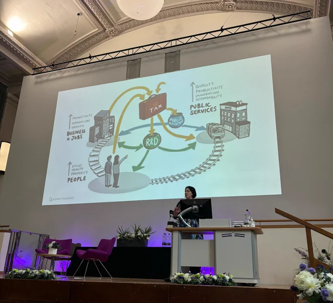 Hilary Noone presenting at the Festival