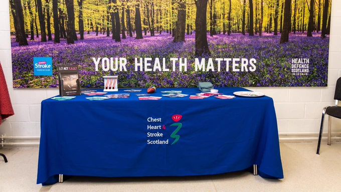 Shona Robison MSP visiting Chest Heart & Stroke Scotland's Tayside Health Defence Hub in Douglas, Dundee.