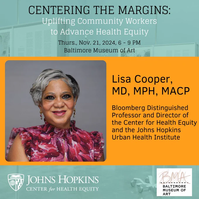 Dr. Lisa Cooper, leading the panel discussion on Centering the Margins: Uplifting Community Workers to Advance Health Equity.