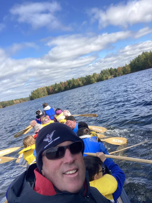 Mike Bibby outdoor and environmental education teacher leads safe canoeing program.