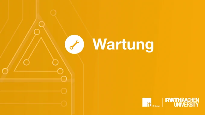 Schriftzug Wartung auf orangenem Hintergrund
