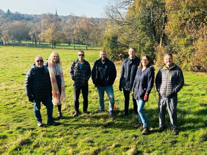 Business owners on Ellie MacDonald's latest netwalk in Leeds. 