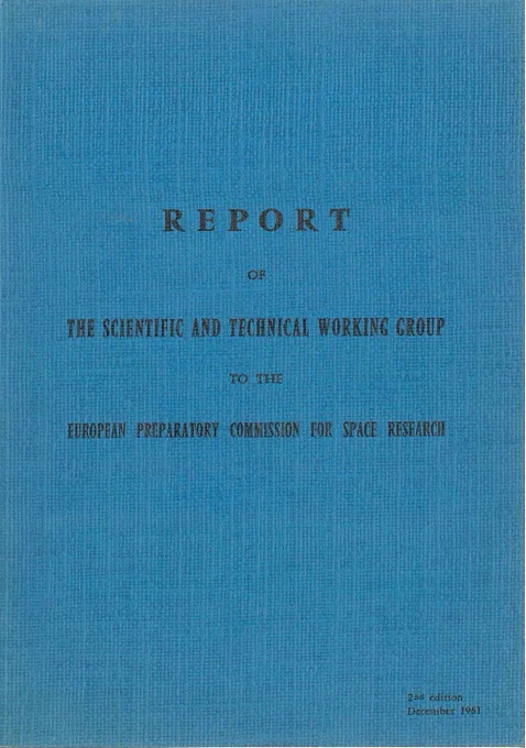 cover of the Blue Book produced by COPERS (the initial eight-year programme of ESRO)