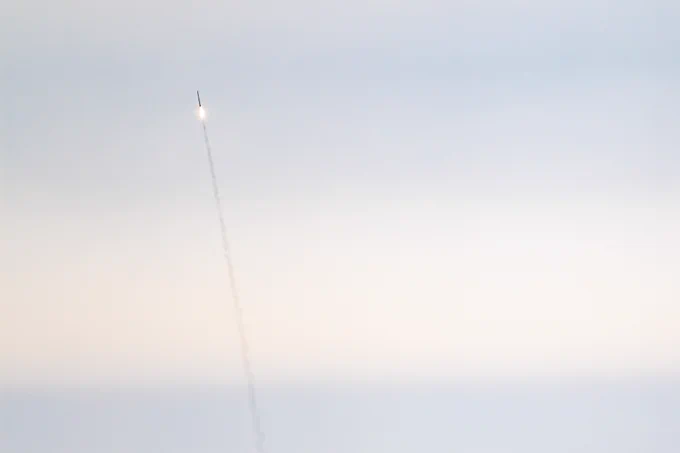 Rakete im Flug